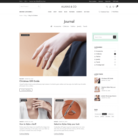 Blog Grid Sidebar