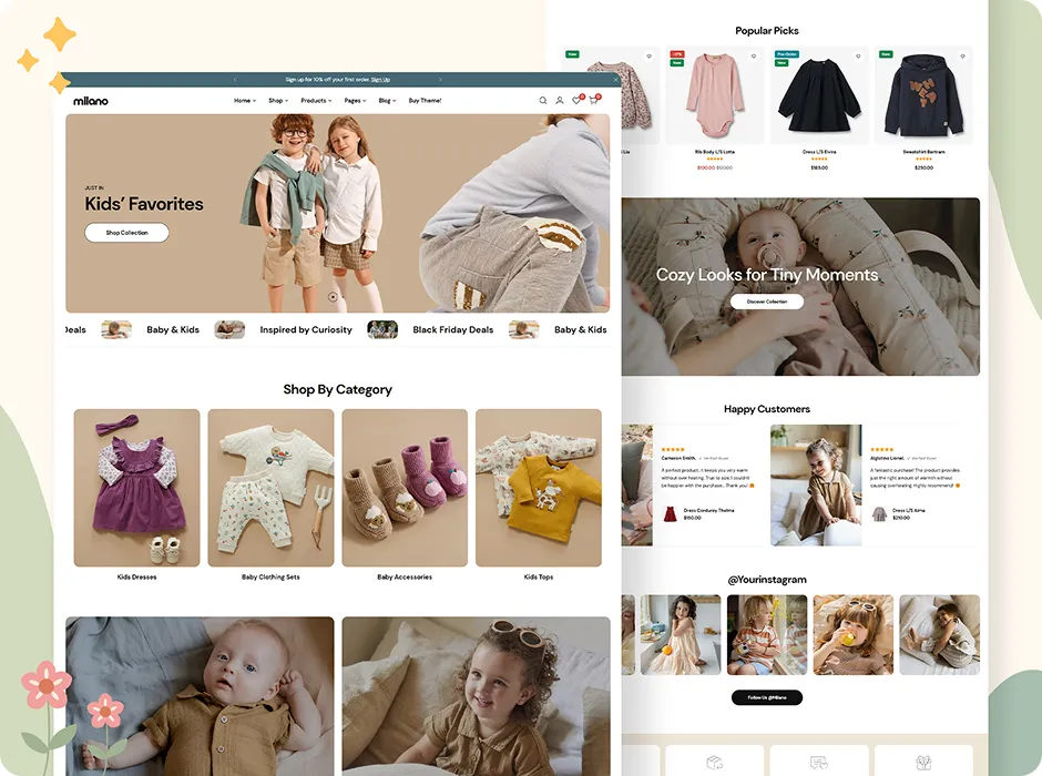 Baby Outfits demo screenshot