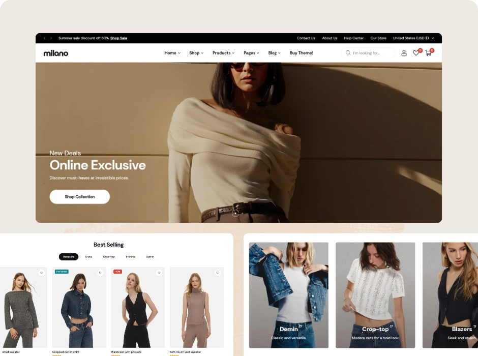 Fashion Trend demo screenshot