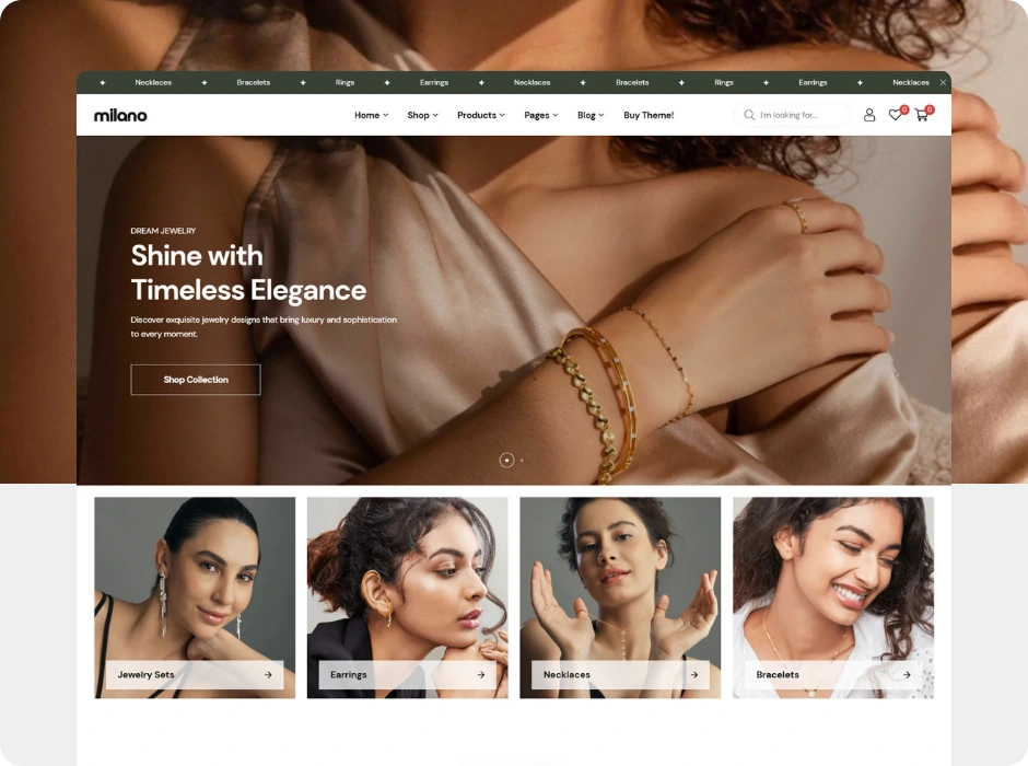 Luxury Jewelry demo screenshot