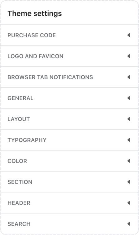 Customization Settings