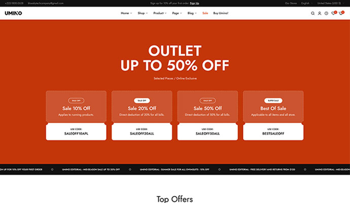 Sale page