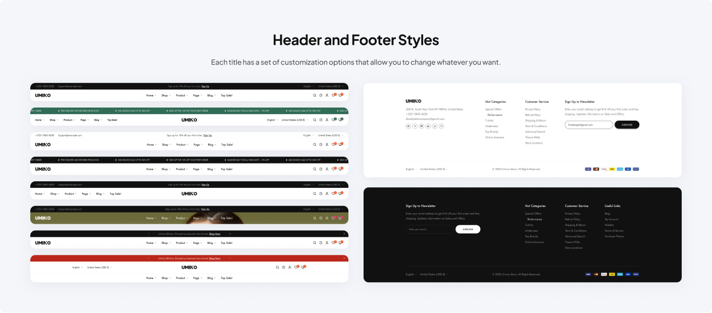 Header footer