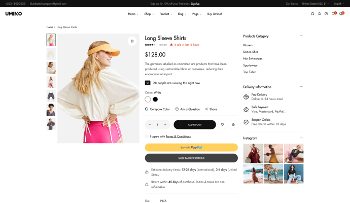 Product right sidebar